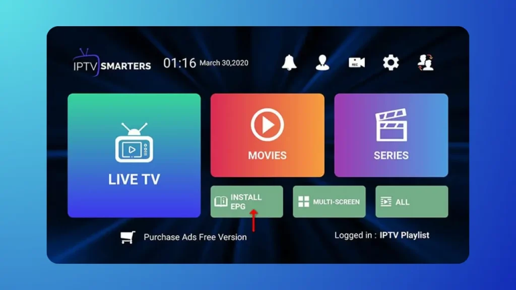 Install smarters pro on your device for IPTV connection