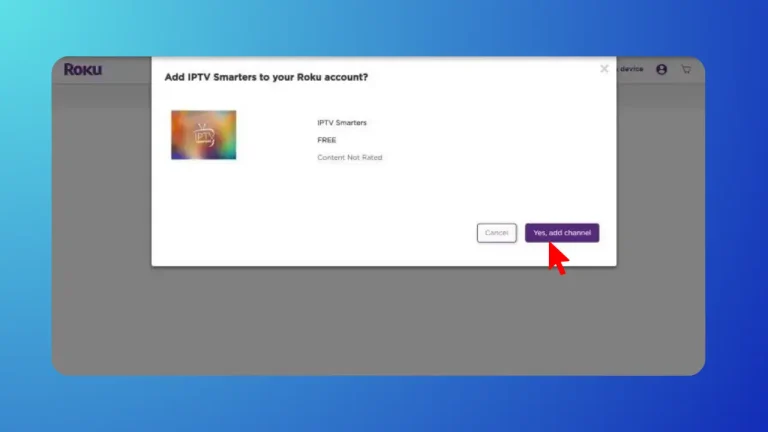 Add the IPTV Smarters channel to Roku account step 5