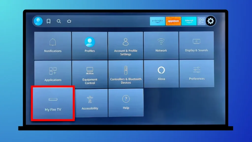 Enabling developer options in Firestick step 2 of installing IPTV Smarters on firestick