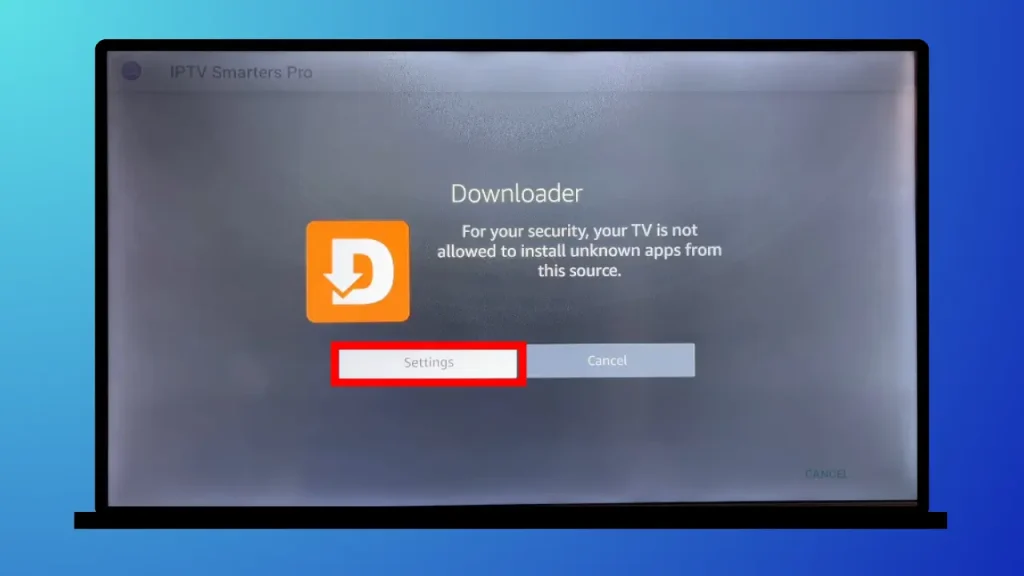 Installing IPTV Smarters APK 4th step of IPTV Smarter installation on firestick