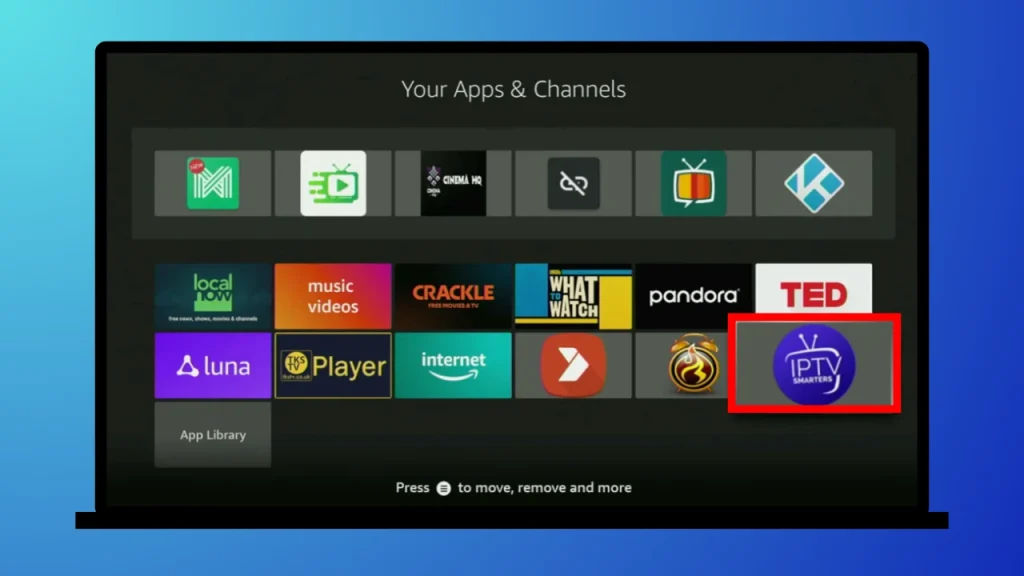 Setting up IPTV Smarters on Firestick step 2
