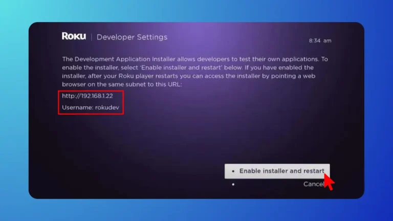 Enable Developer Mode Step 1 - Installing IPTV Smarters on Roku TV.